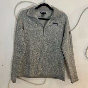 Grey Heathered Patagonia Quarter Zip Sweatshirt